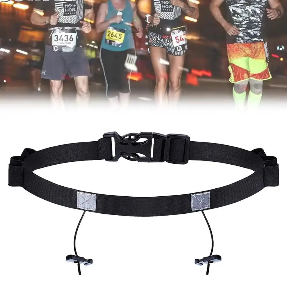 Running Bib Holder Race Belt Runner Bib Strap Race Number Belt for Triathlon Marathon Runing Cycling Adjustable Waist Belt image 2