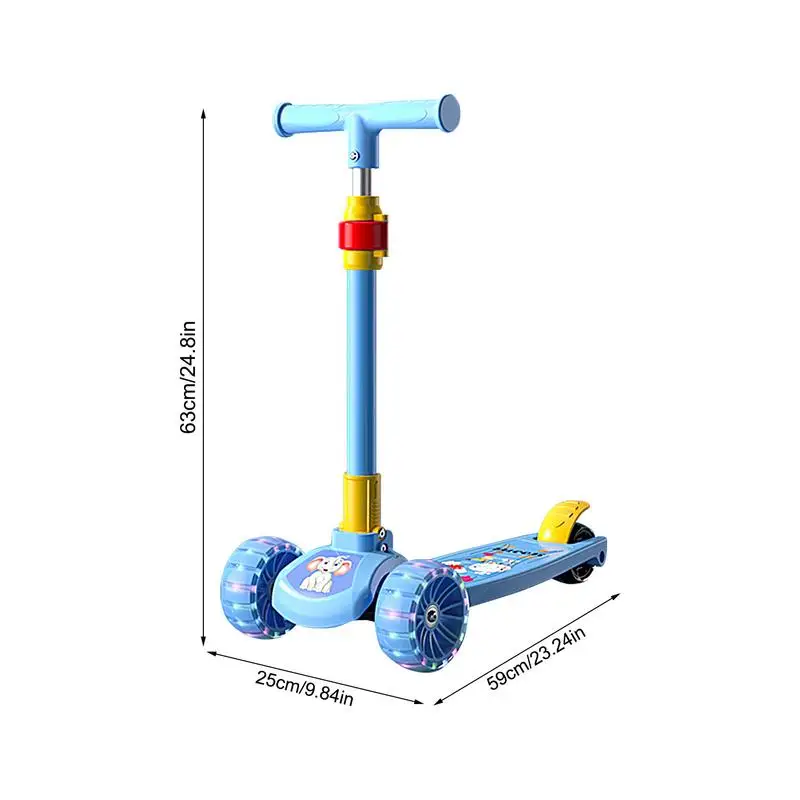 Scooter dobrável com freio de pé para crianças, Scooter dobrável para crianças, Scooter de ciclismo para meninos e meninas, de 2 a 12 anos, ao ar