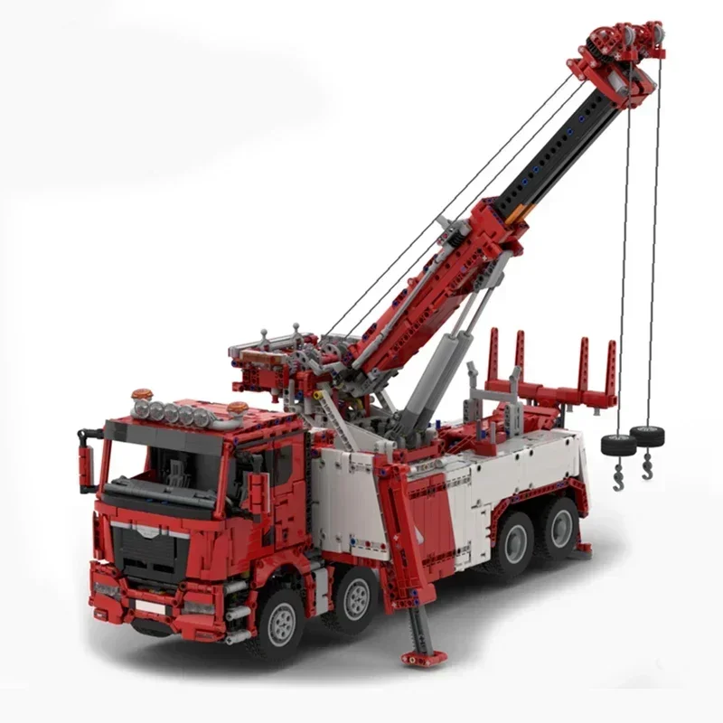 Moc Building Block Highway Rescue Vehicle Model Technology Brick DIY Assembly Engineering Series Toy For Holiday Set Gifts