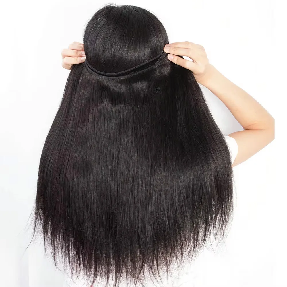 3/4 Pcs Human Hair Straight Bundles Natural Color Weave Straight Human Hair 40 Inch Extensions Human Hair Bundles For Women