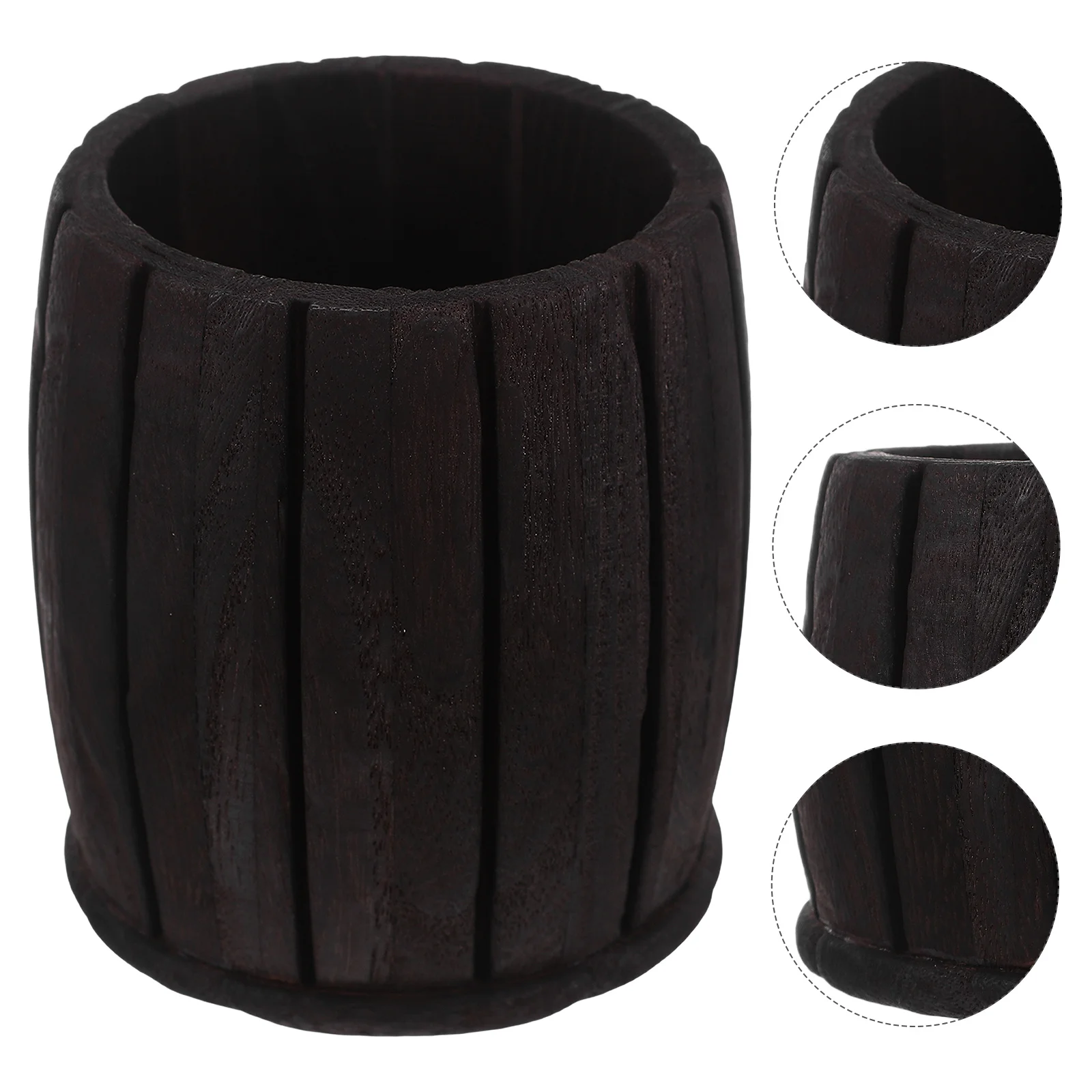 حامل قلم خشبي كأس خمر صندوق رصاص خشبي لمكتب منظم تخزين فرشاة للمكياج لوازم مكتبية مكتب المدرسة