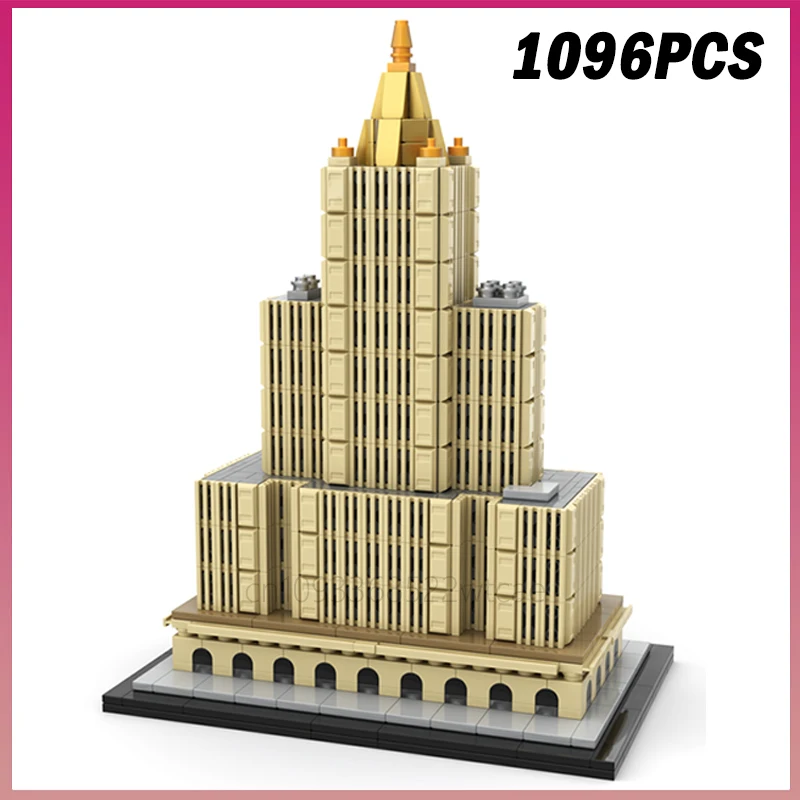 1096PCS MOC-239057 New York Life Building 1:800 Schaal Stad Architectuur Model Bouwstenen Bricks Montage Speelgoed Kinderen Kerstcadeau