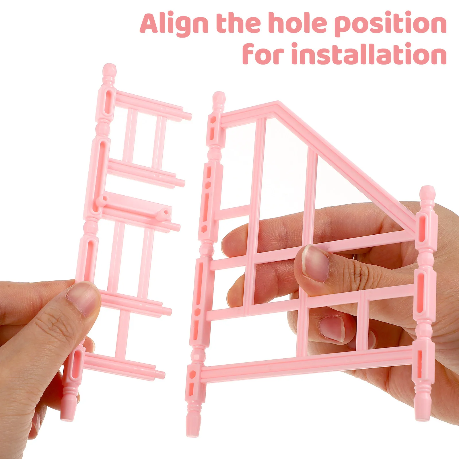 Plastic Mini Bunk Bed 1:12 Scale Exquisite Double Layer Design Dollhouse Bedroom Furniture Space Saving Miniature Decoration