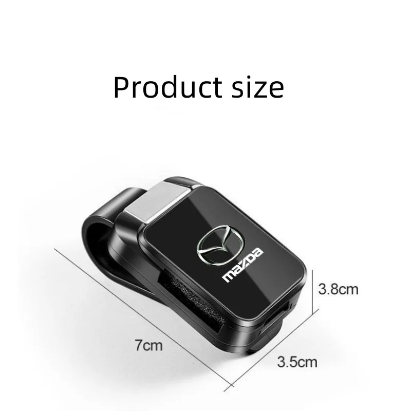 Car Glasses Clip Sun Visor Sunglasses Ticket Card Holder for Mazda 2 3 6 8 RX8 MX3 CX4 CX-5 CX-7 CX-9 MX5 CX30 Auto Accessories