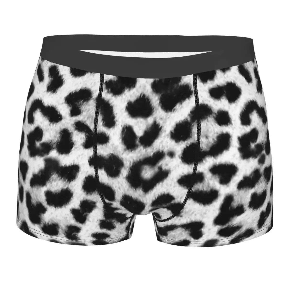 

Black And White Leopard Man's Boxer Briefs Camo Camouflage Highly Breathable Underwear Print Shorts Birthday Gifts