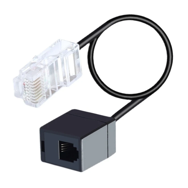 كابل محول الشبكات RJ45 إلى RJ11، محول الإنترنت إلى الهاتف، كابل محول RJ45 إلى RJ11 35 سم