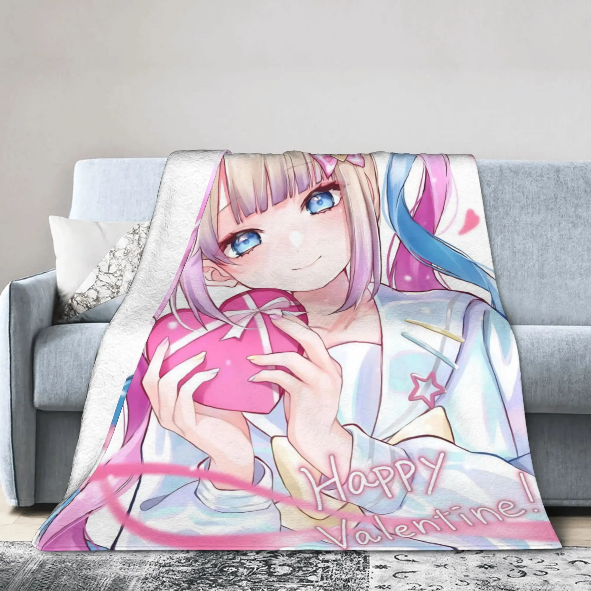 OMG kawaii Angel Blanket Flannel Textile Decor Anime Game Multi-function Ultra-Soft Throw Blanket for Home Outdoor Quilt