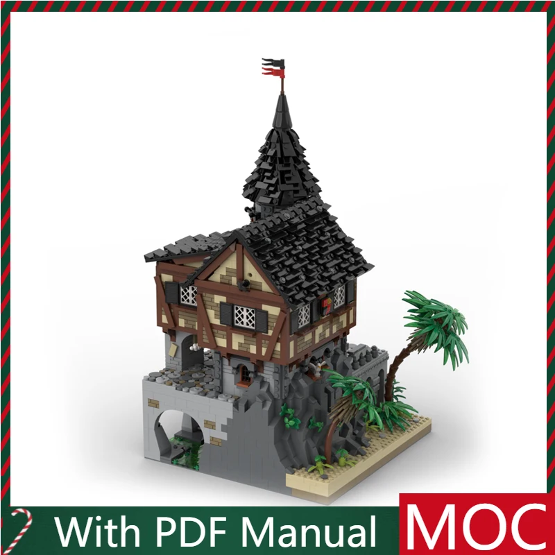 

11944 PCS MOC Black Brown Retro Cottage Model Modular DIY Set Building Blocks Kids Assembly Display Toys Festival Surprise Gift