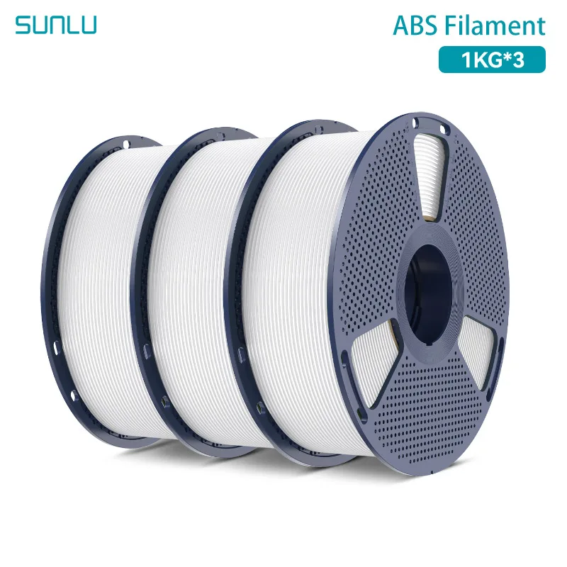 SUNLU ABS Filament 1KG/2KG/3KG/5KG/10KG 3D-Filament 1KG/Rolle 1,75mm Schwarz Weiß Grau für 3D-Druck aus Deutschland