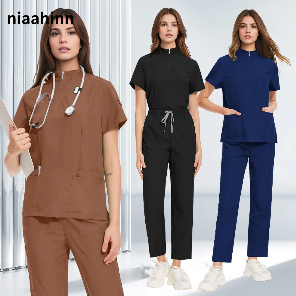 

Wholesale Operating Room Scrub Set Medical Uniform Pet Hospital Scrub Working Clothes Supplies Dental Clinic Nurse Suit Workwear