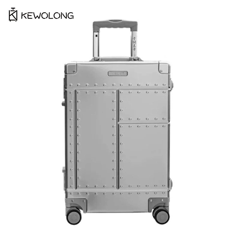 

Lightweight Full Aluminum Magnesium Alloy Business Suitcase, Anti-Shock Trolley Carry On with Dual TSA Lock and Quiet 360° Wheel