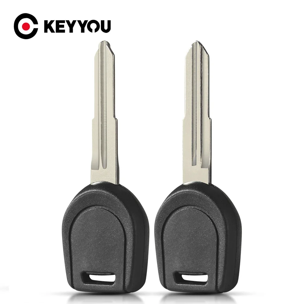 KEYYOU Transponder Car Key Case Fob For MITSUBISHI Colt Lancer Mirage Outlander Pajero Left/Right Blade No Chip