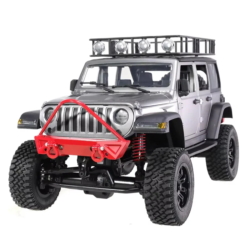 

A87ifor MN1/12 MN128 RC Car Metal Front Bumper,Front Anti-Collision Belt Winch Installation Hole,Upgrade Parts Accessories