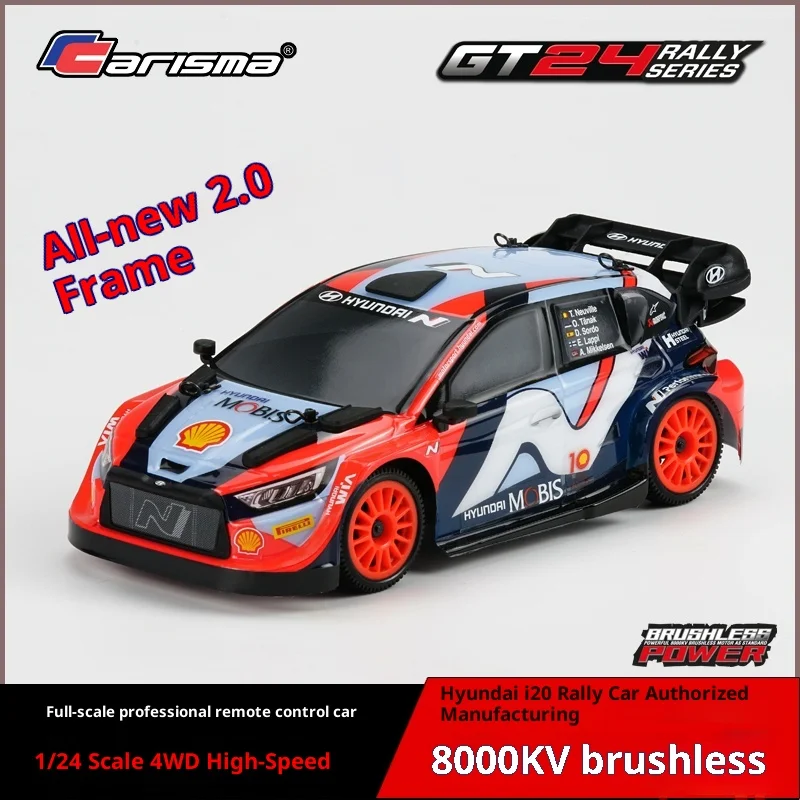 Carisma 1/24 carro de controle remoto profissional de alta velocidade com tração nas quatro rodas carro de simulação modelo de carro RC modelo de carro de tensão