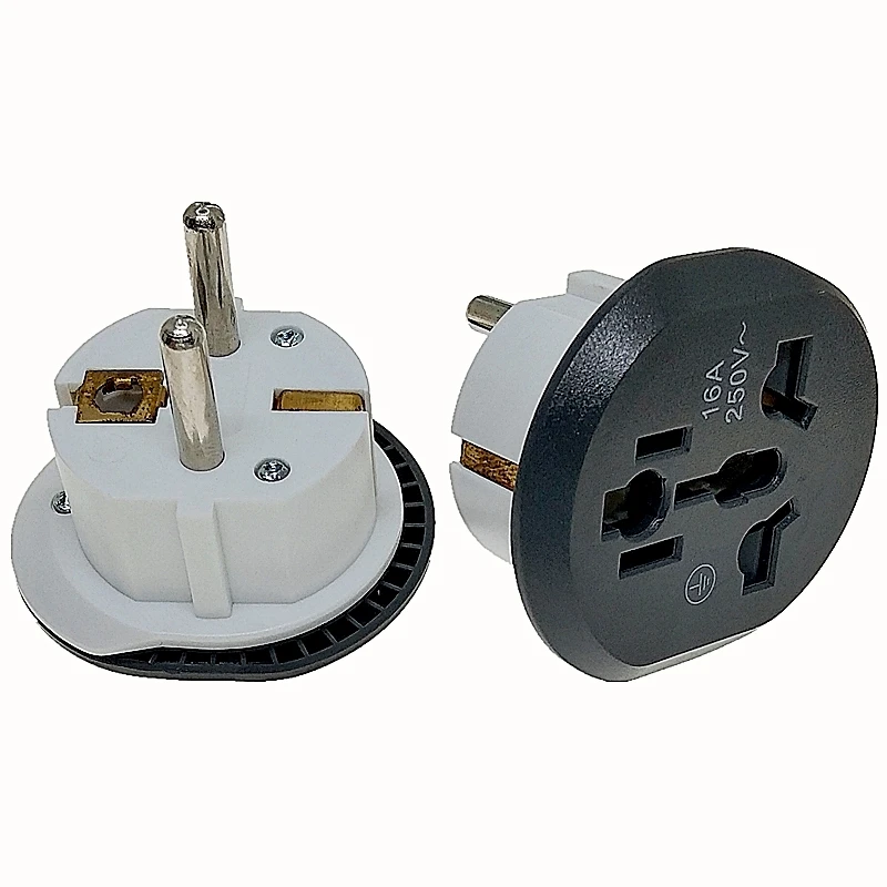 Schuko Plug Adapter Multi Oulet Socket AC250V 16A