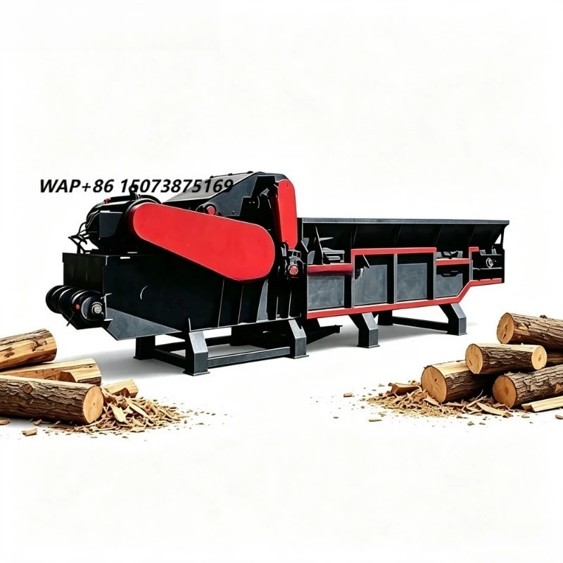 Electric Optional Wood Chipping Machine Wood Crusher Portable Drum Chipper 8t/h Capacity Off-grid Farm Wild Log Branch