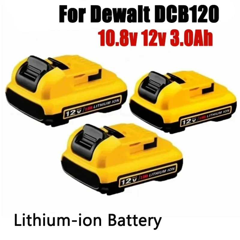 

3.0Ah 10.8V 12V Max Lithium Ion Battery Replacement for DeWalt DCB120 DCB123 DCB122 DCB127 DCB124 DCB121 Rechargeable Batteries