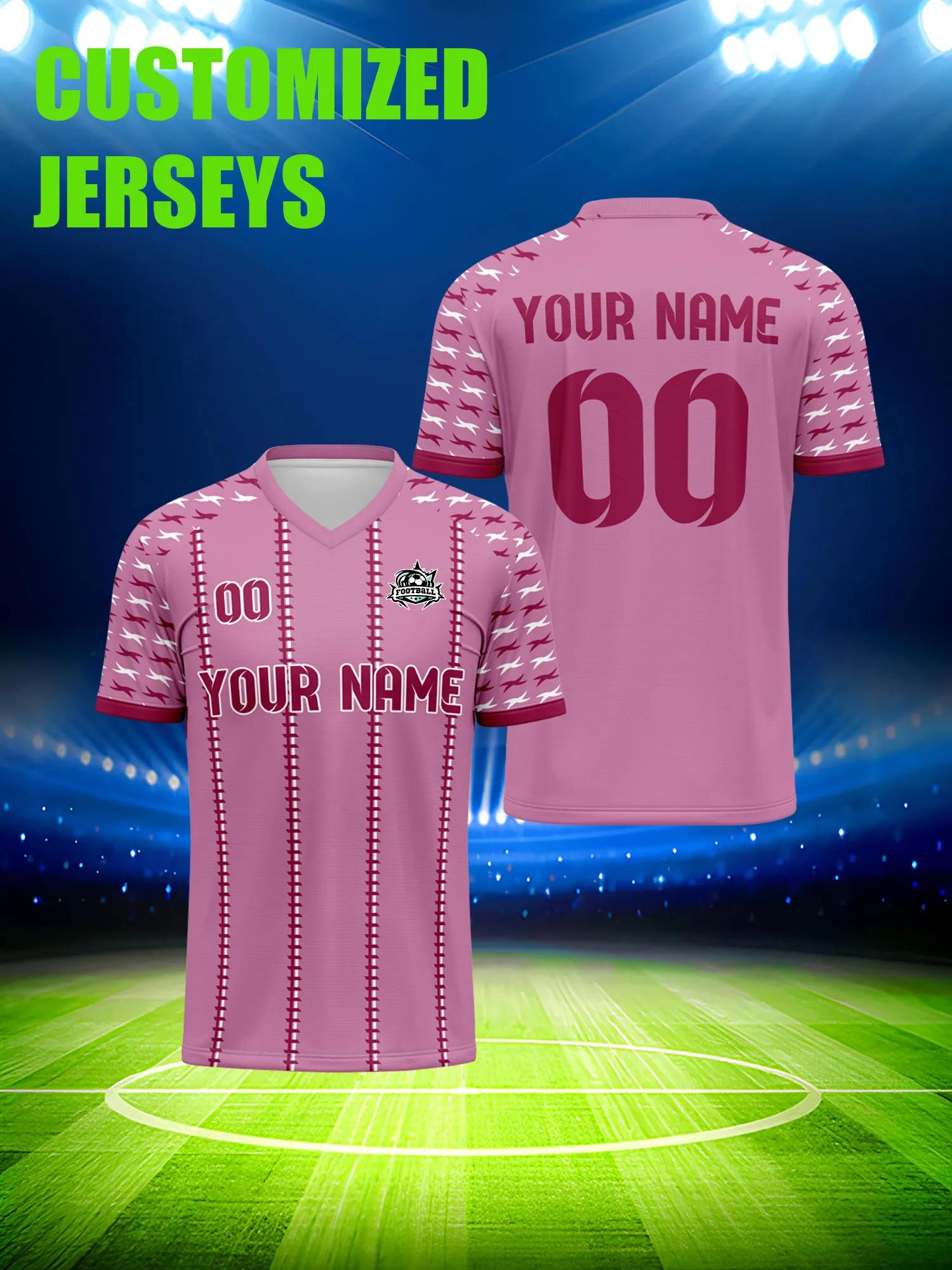 

Футбольная форма на заказ с индивидуальным изображением, номером и именем, повседневная уличная одежда для футбола в свободном стиле