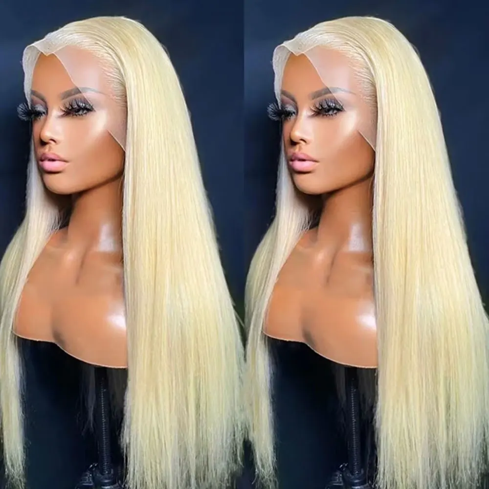 250% 34 дюйма 613 парик фронта шнурка человеческие волосы 13x4 HD прозрачный кружевной прямой бразильский светлый парик предварительно выщипанные с волосами ребенка