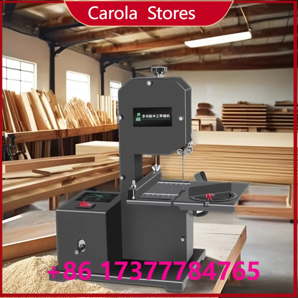 

Small Tabletop BandSaw 1750RPM High Speed Motor Multifunctional Mini Bench Cutting Saw For Home DIY Handicraft Woodworking