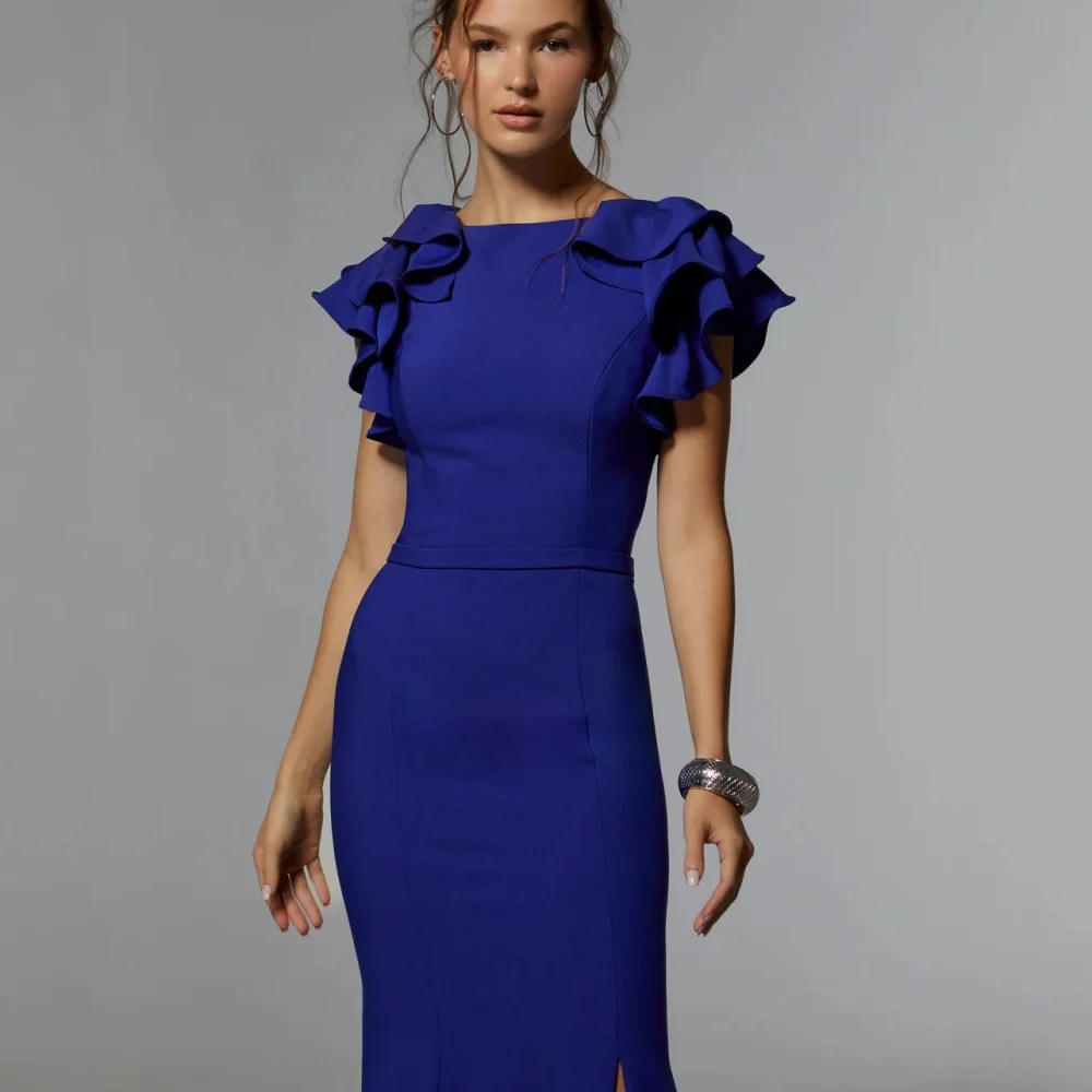 カスタマイズされた花嫁の母のドレス女性のためのマーメイドドレスタンクシンプルなヴィンテージウェディングパーティードレスvestido invitada boda