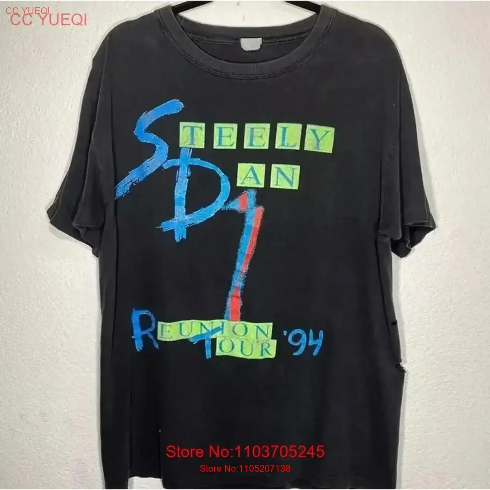 Steely Dan 1994, хлопковая футболка Reunion Tour AN41434, винтажная стираная эластичная модельерская одежда, стильная винтажная одежда