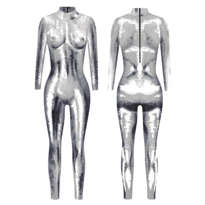 Roboter-Punk-Jumpsuit Catsuit Sexy Damen Cosplay Kostüme Zentai Karneval Halloween Bühnenauftritt Aerial Yoga Bodysuit 2026 – Detail 11