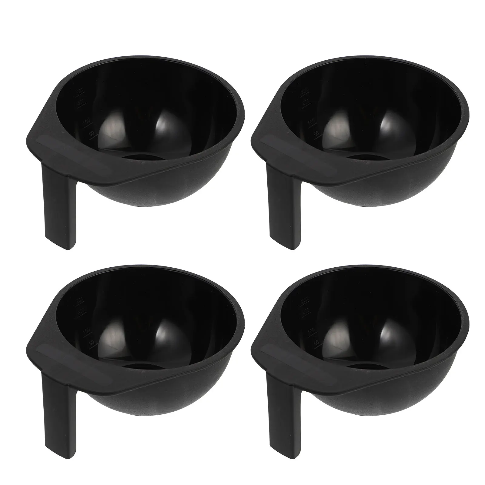 4pcs Hair Dye Bowl With Handle Plastic Hair Color Mixing Tool Salon Supplies Hair Care Styling Hair Color Bowls Shampoo Cream