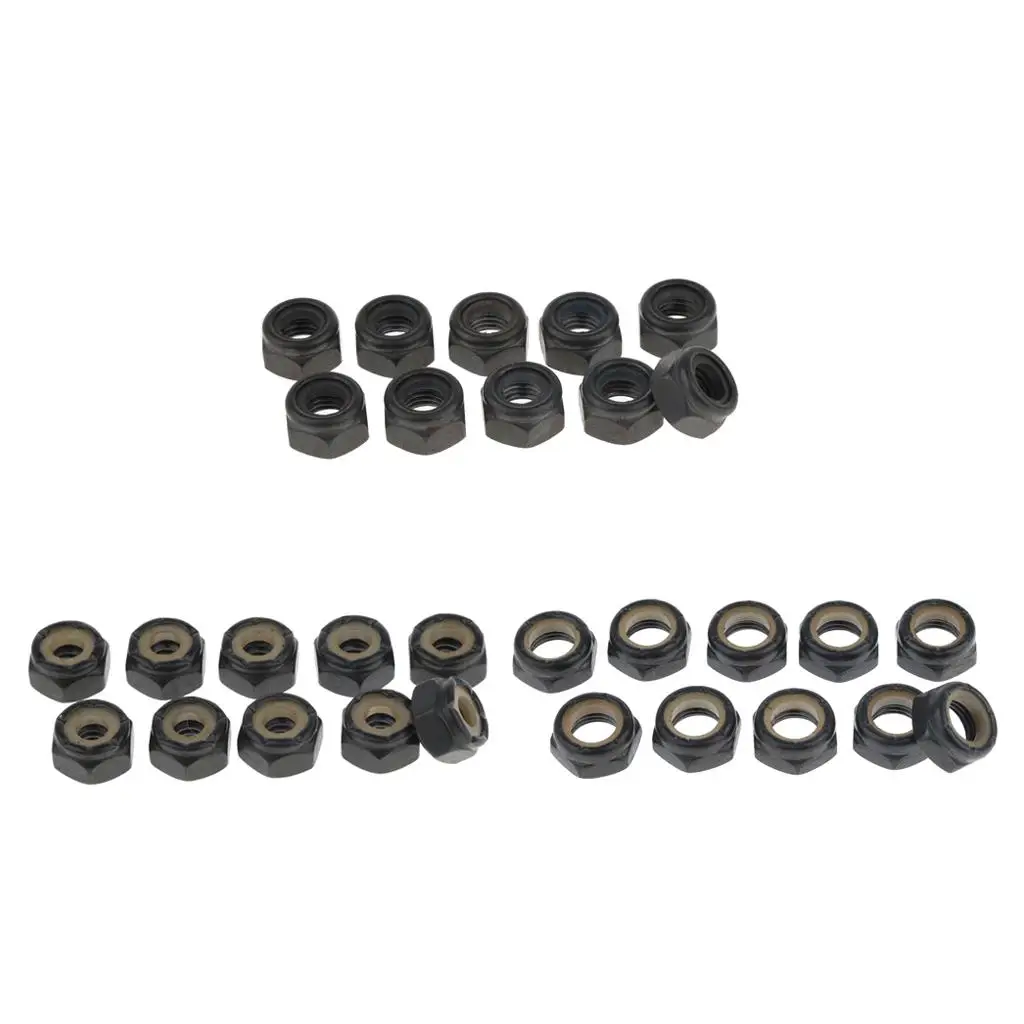 10Pcs 5/8/10mm Kingpin Lock Nuts for Skateboard Longboard Trucks