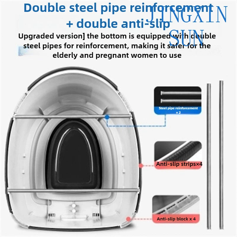 Mobile Toilet for The Elderly Pregnant Women Portable Adult Toilet Chair Plastic Toilet Indoor Spittoon Home Camping Equipment
