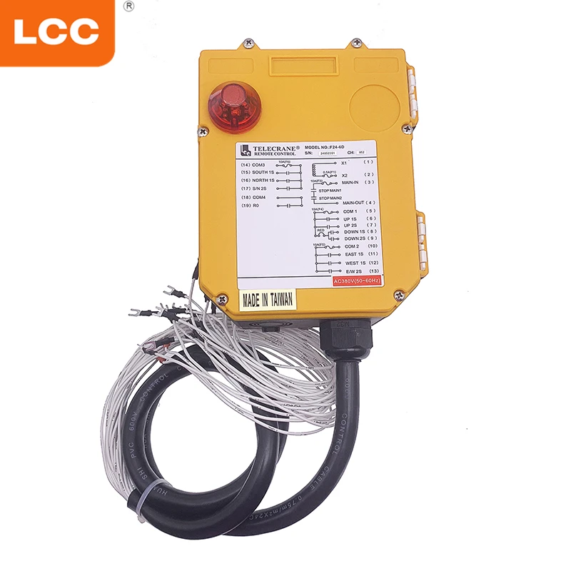 LCC F24-6S/6D Industrial Remote Controller Wireless Crane Remote Control Hoist Remote Single Double Speed Six Functions Switches