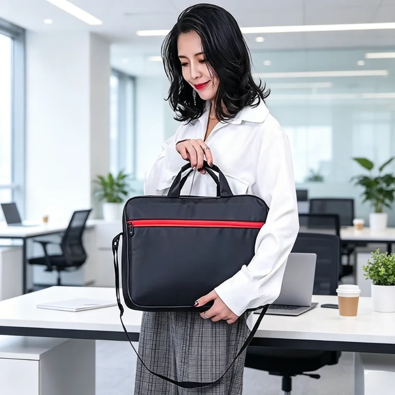 Portable Laptop Briefcase Handbag Business, Travel Commuting Simple Computer Bag Crossbody, Professional Work Bag for Men Women