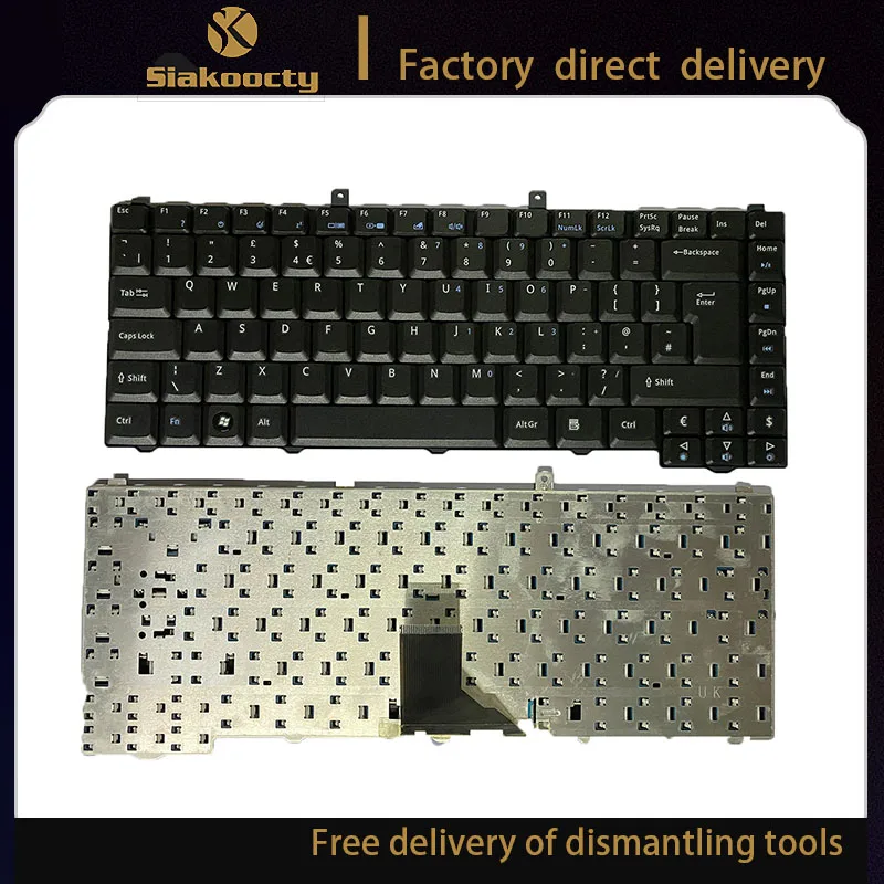 Siakoocty-teclado para ACER ASPIRE 1670, 3100, 5100, Reino Unido, KB.A3502.005, nuevo