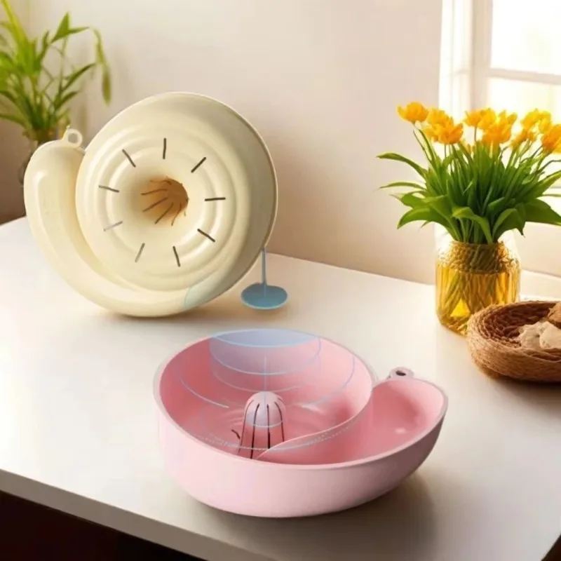 New Snail Shape Fruit Drainer Basket Creative Automatic Rotation Clean Basin Vegetable Washing Basin Multi-Functional Reusable L - Image 3