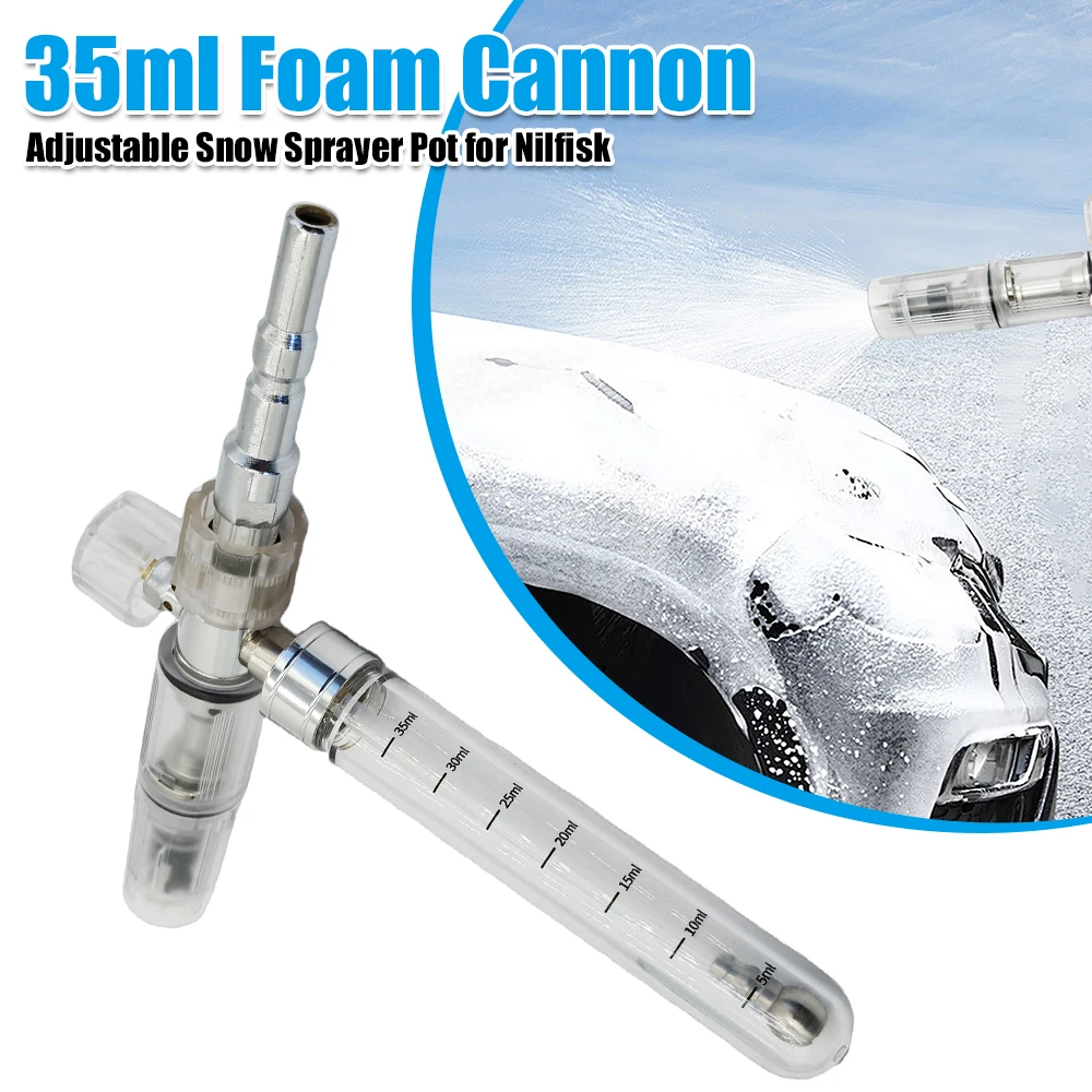 

Пенная насадка 35 мл, прозрачная, регулируемая, 4500 PSI, с фильтром из нержавеющей стали, для очистки автомобилей и внедорожников Nilfisk