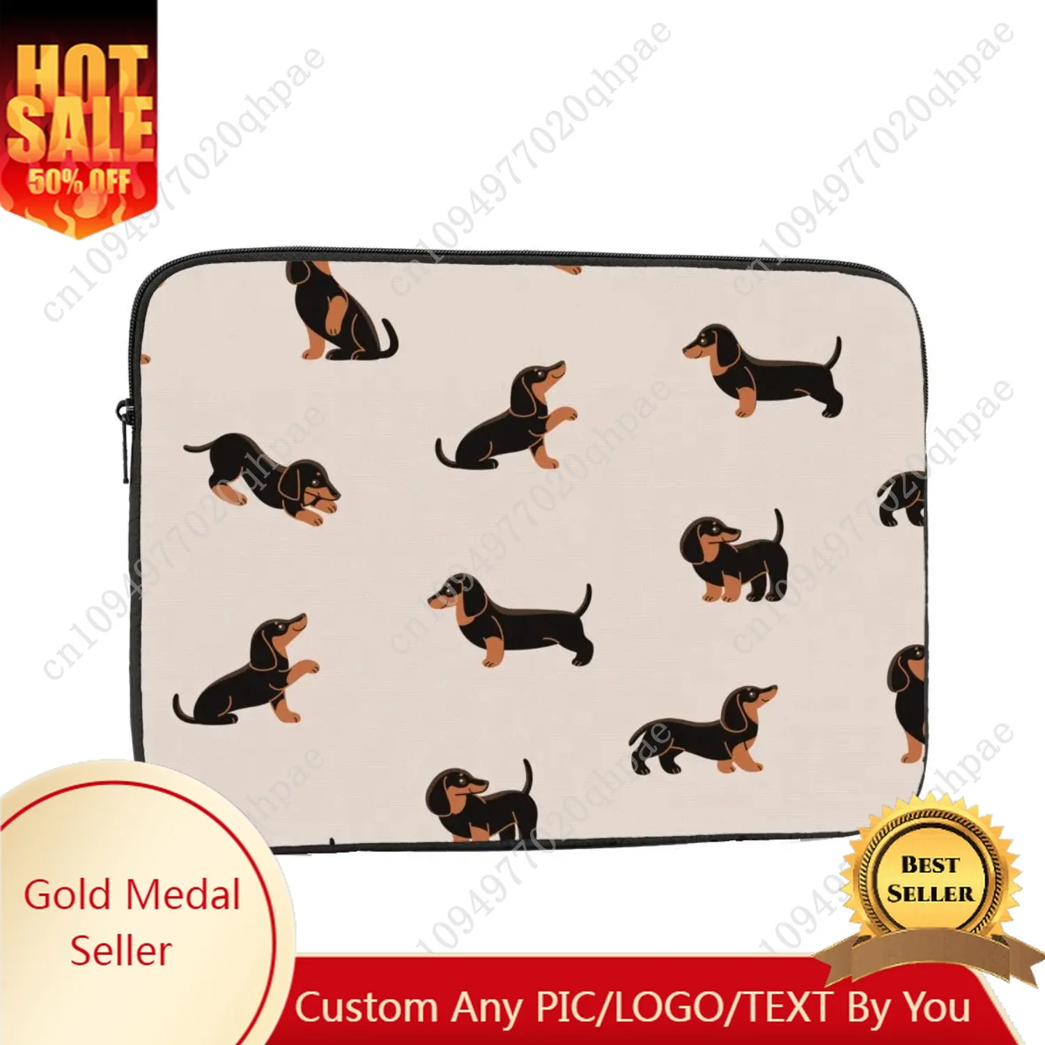 

Laptop Notebook Bag Case Cartoon Dachshund Tablet Sleeve Case Gift for Animal Dog Lover 10 12 13 15 17 Inch Shockproof Case Bag