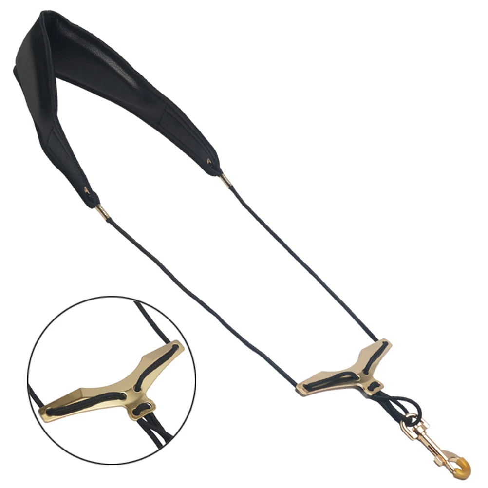 

Saxophone Shoulder Strap Adjustable Comfortable Harness for Tenor Soprano Sax with Metal Hook Easy to Use