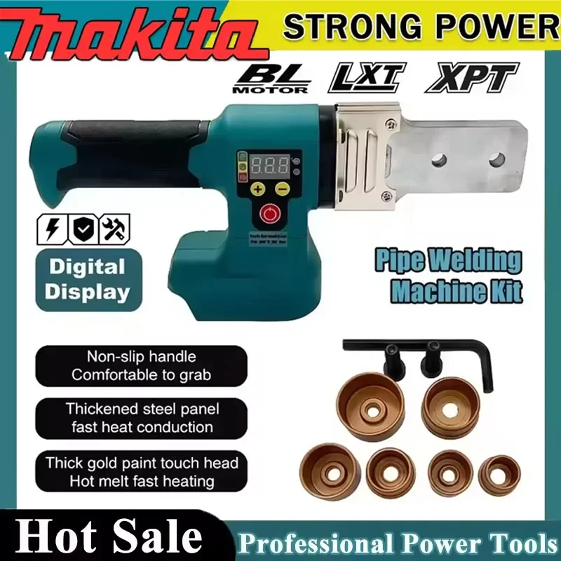 

Makita Cordless Electric Pipe Welding Machine PPR PE Soldering Iron Plastic Tube PP Heating Hot Melt Tool No Battery Included