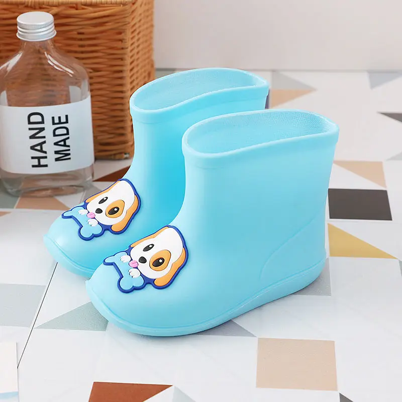 Children Rain Boots Cute Cartoon Water Shoes Anti Slip Waterproof Casual Girls Boots Toddler Boys PVC Rubber Rain Shoes 레인부츠