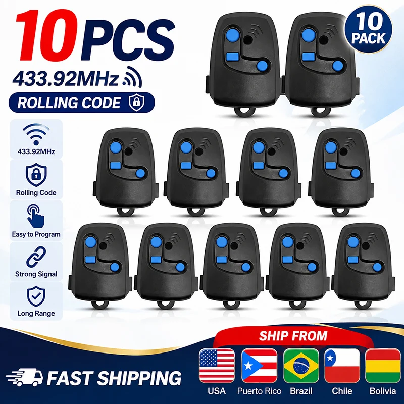 Latest Special Offers 10PCS PECCININ Control 433MHz PECCININ TX 3C Electric Gate Remote Control for Garage Door Barrier Gate