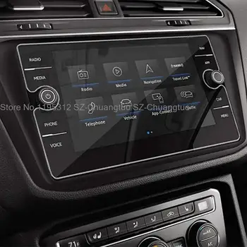 強化ガラススクリーンプロテクター VW フォルクスワーゲン ティグアン アトラス SE SEL R-Line2018-2023Car GPS ナビゲーションセンタータッチスクリーン