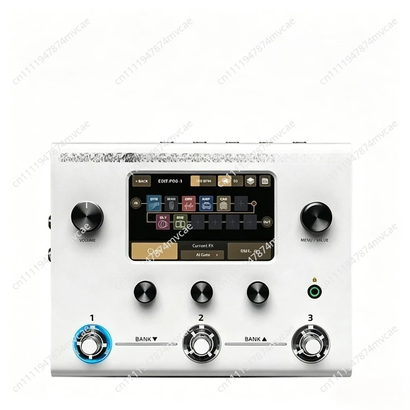 Guitar Bass Amp Modeling IR Cabinets Simulation Multi-Effects Pedal MIDI I/O Stereo OTG USB Audio Interface