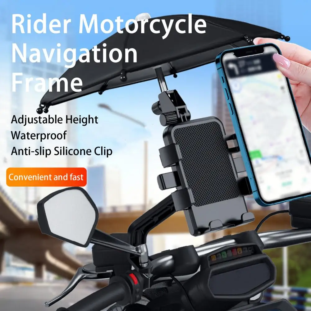 

Useful Motorcycle Phone Holder Adjustable Height Rainproof Detachable Motorcycle Phone Mount Motorcycle Accessories