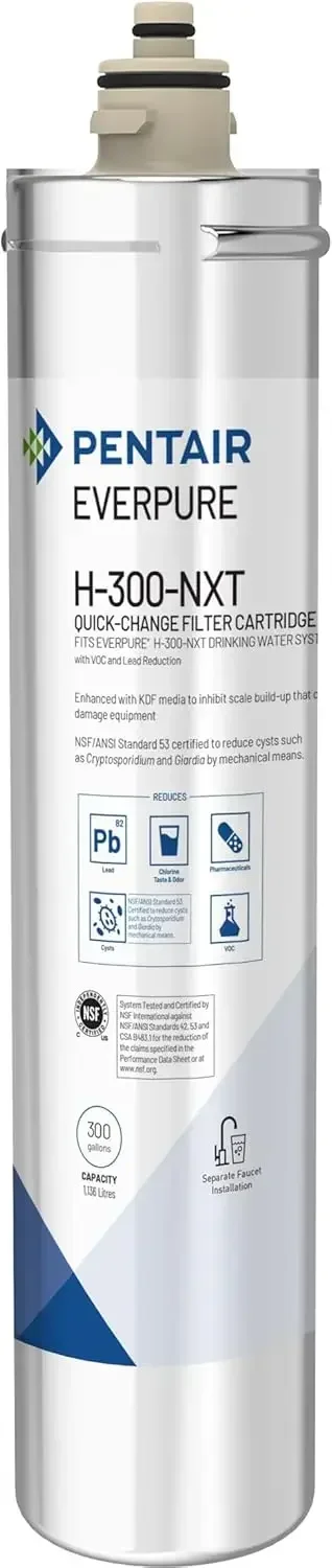 

Pentair H-300-NXT Quick-Change Filter Cartridge, EV927441, for Use in H-300-NXT Drinking Water Systems, 300 Gallon