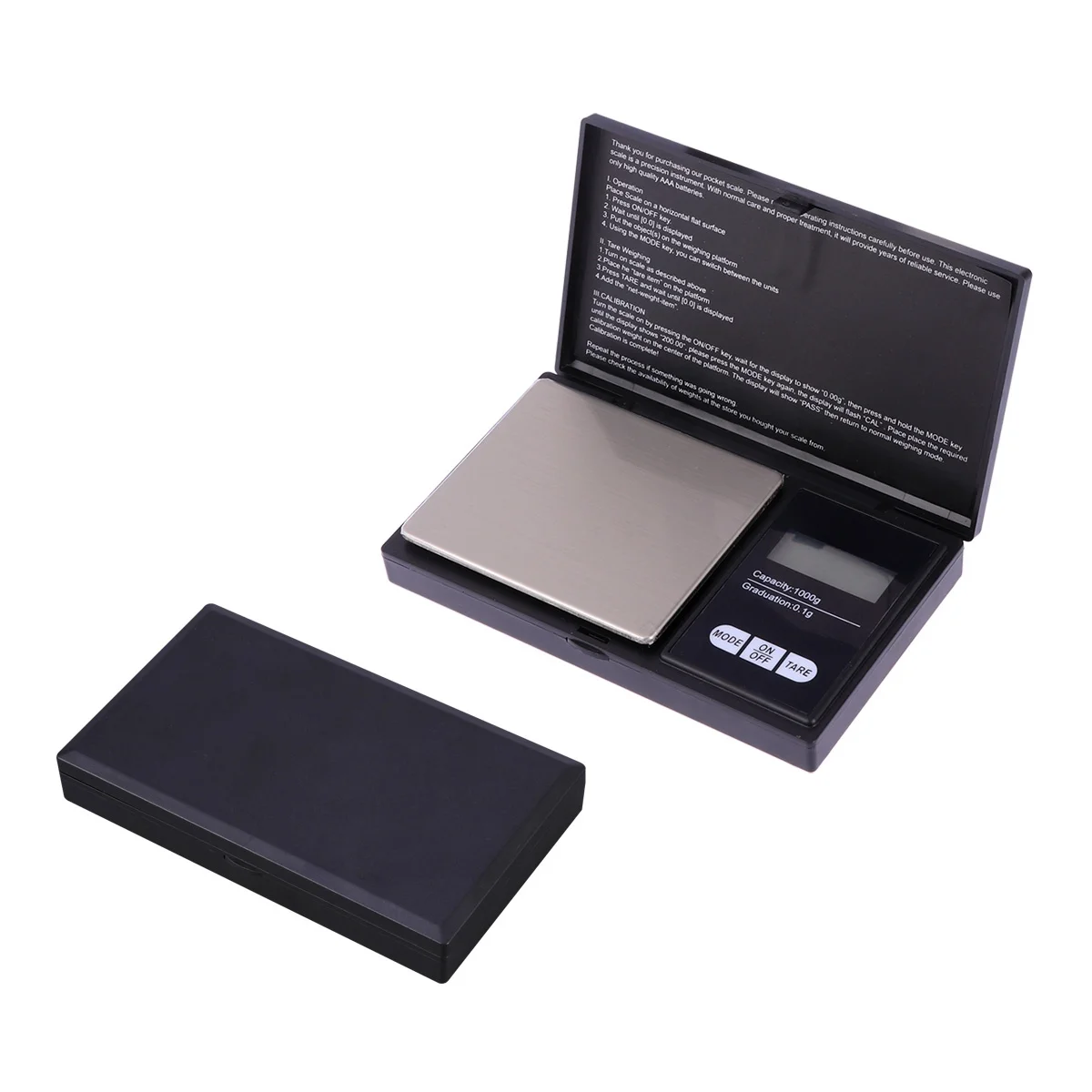 เครื่องชั่งดิจิตอลความแม่นยำสูง 1 กก. 0.01 กรัม หน้าจอ LCD พร้อมไฟพื้นหลัง ดีไซน์กะทัดรัด สำหรับชั่งทอง เงิน อัญมณ์ เหรียญ ยา และงานอดิเรก