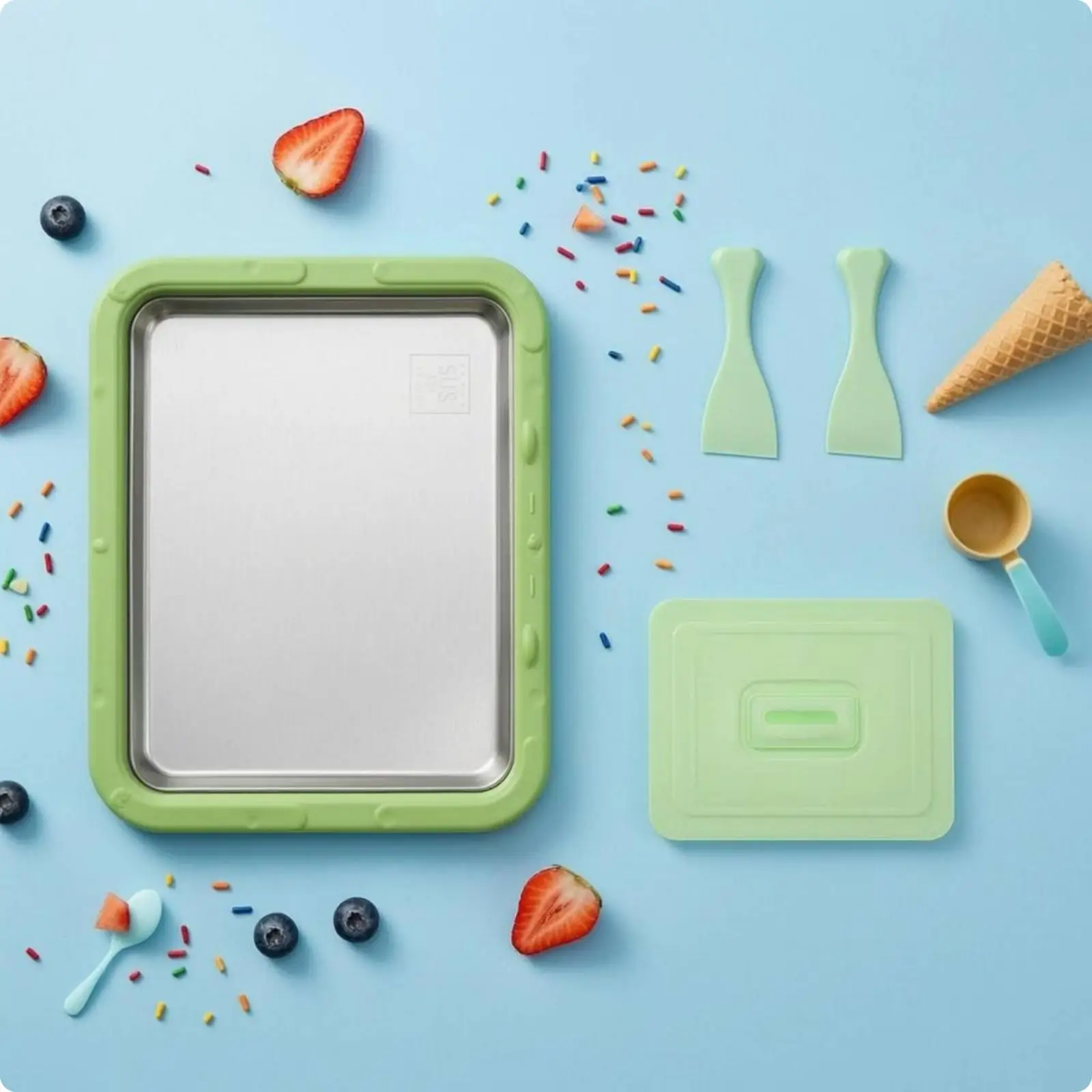 Rectangular Stainless Steel Tray Rounded Corners Tableware Easy to Clean