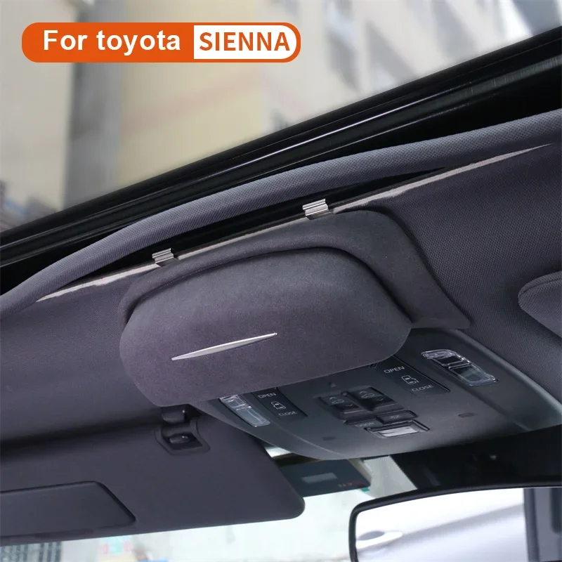 New Car Glasses Holder Case Sunglasses Glasses Storage Box for Toyota Sienna 2021-2024 Auto Interior Accessories