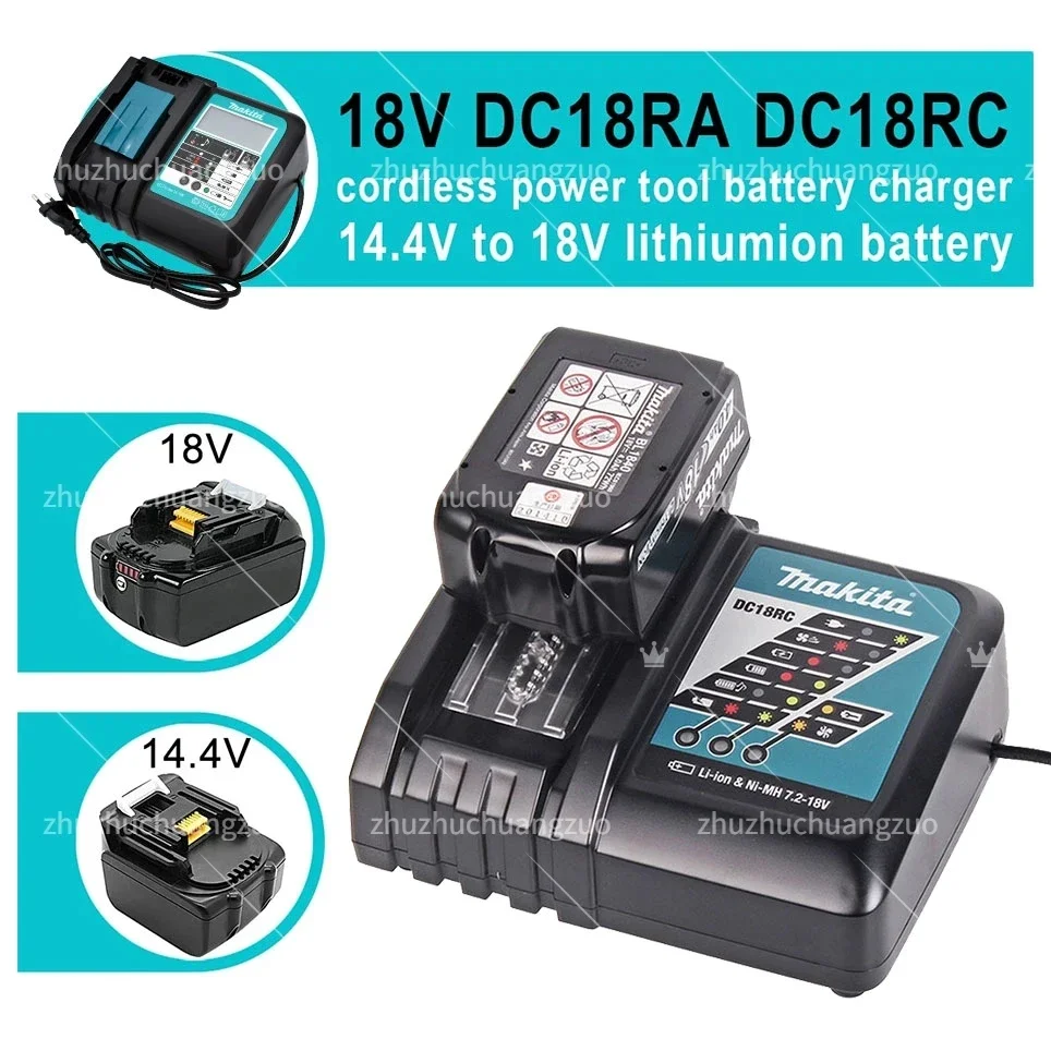 makita-100% Original Rechargeable Power Tool Battery Replaceable LED Lithium-ion 6.0 Ah 18V LXT 400 BL1860B BL1860BL1850