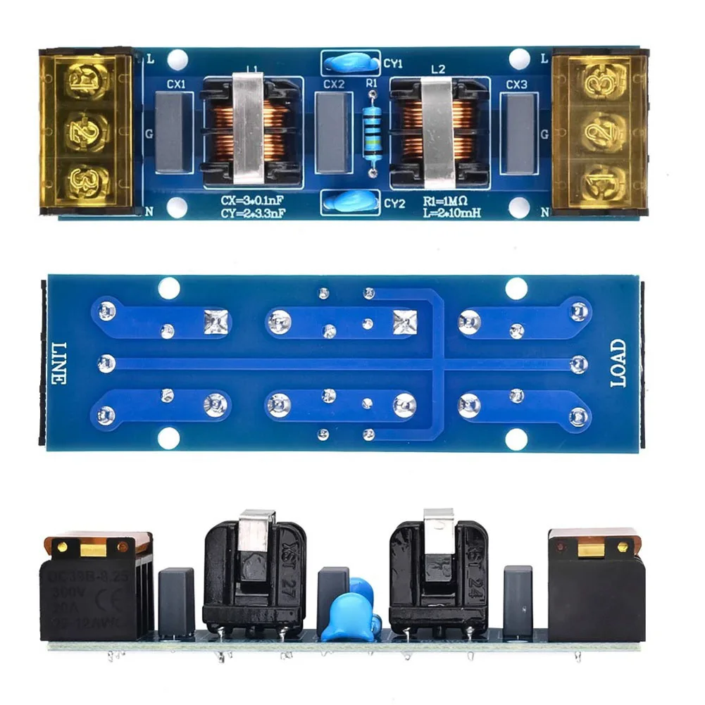 For 6A 25A Two Stage For EMI Power Filter Board High For Frequency Low Pass For Automation Instrument Inverter For UPS Automotiv