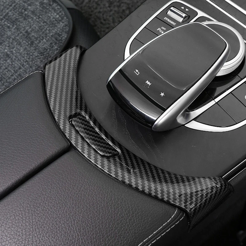 1Pc Car Center Console Armrest Box Button Cover Trim For Mercedes Benz C Class GLC Class W205 X253 2015-2020 Decoration Frame